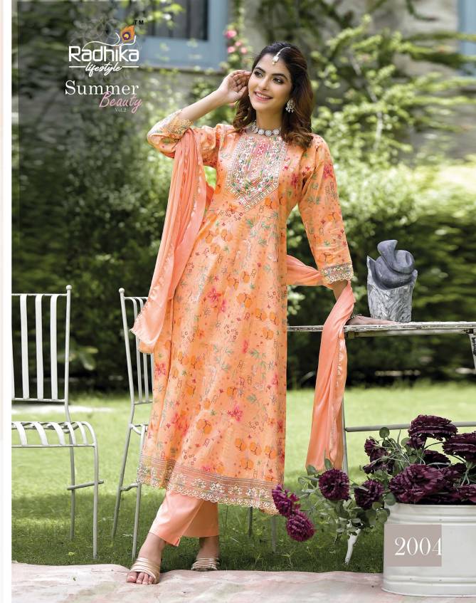 Summer Beauty Vol 2 By Radhika Cotton Foil Printed Readymade Suit Wholesale Price in Surat